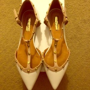 Halogen Hailson-Lea leather studded flats